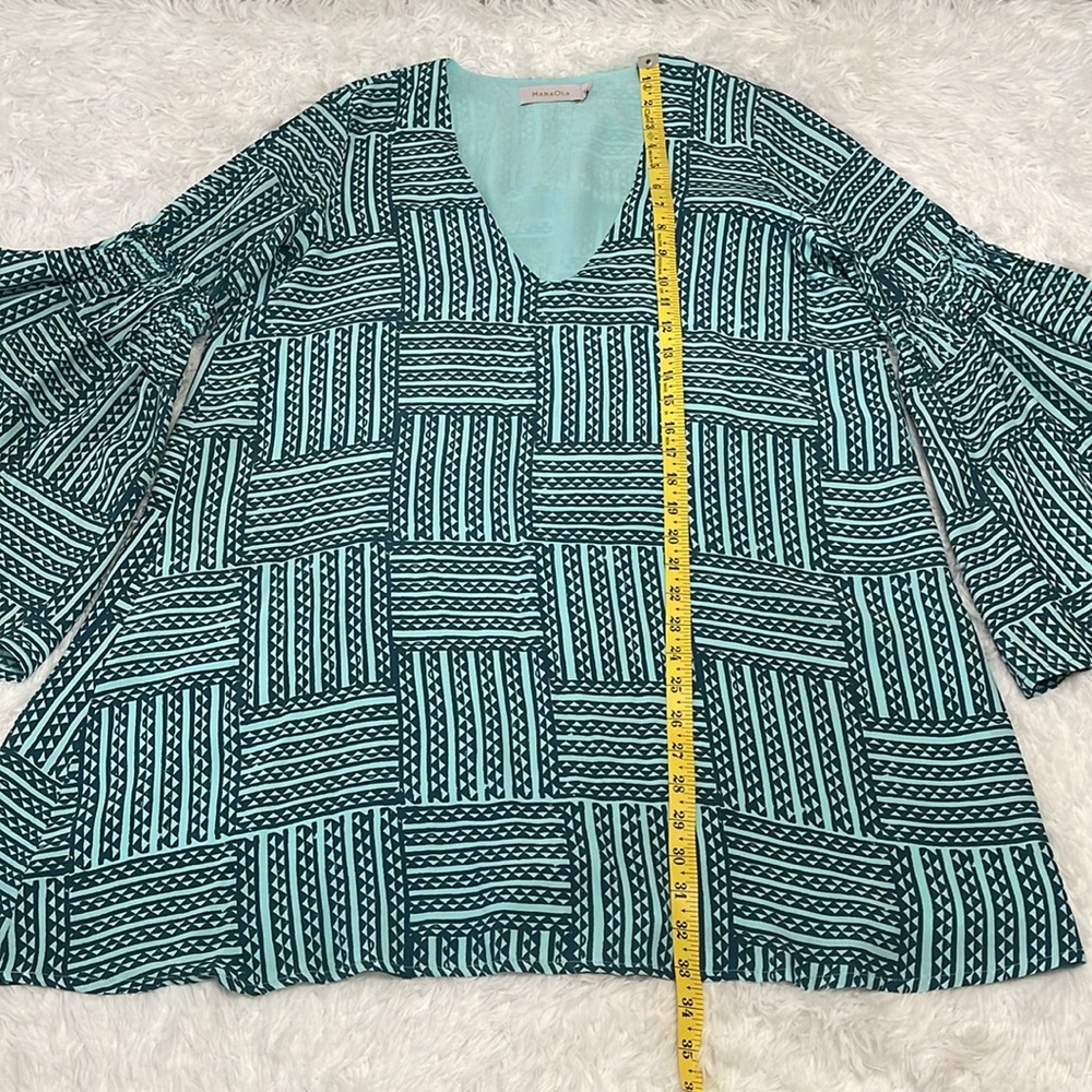 NWOT Manaola Dress Aqua and Gray S - Picture 5 of 10